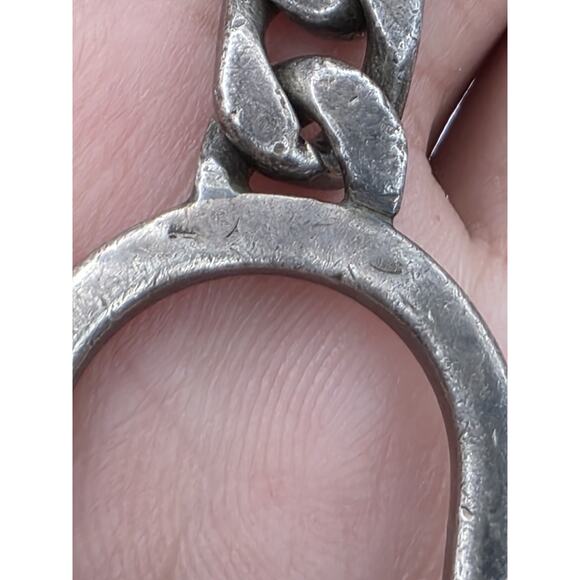 VINTAGE ON OF THE KIND ITALY STERLING SILVER 925 HORSESHOE BIT KEY CHAIN RING - Picture 15 of 16